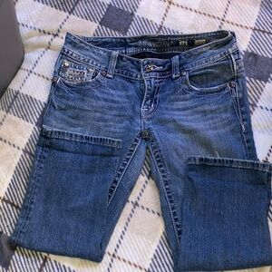 Miss Me Women's Classic Blue Straight Leg Jeans